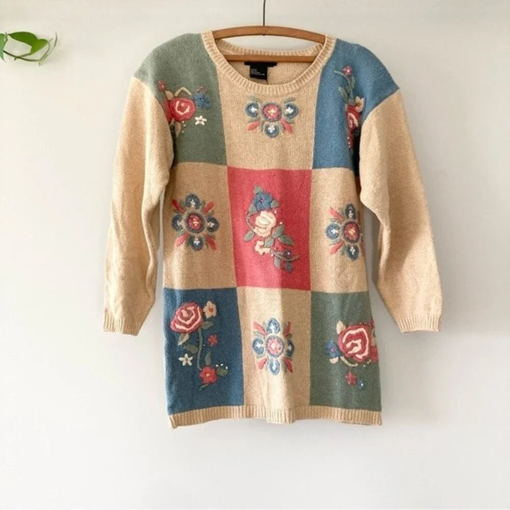 NWT Pierre Cardin Vintage Silk‎ Crochet Sweater S